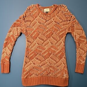 Women's Orange Knit Sweater